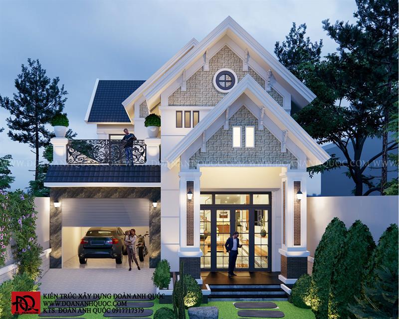 Thiết kế nhà Phan Thiết, Xây nhà trọn gói Phan Thiết, Thi công nhà trọn gói Phan Thiết, Thiết kế Thi công nội thất Phan Thiết Bình Thuận, Công ty Xây dựng Bình Thuận, Thiết kế nhà Bình Thuận, Xây nhà trọn gói Bình Thuận. Thiết kế nhà cấp 4 mái thái có gác lững tại Phan Thiết 7x13 - MS 36